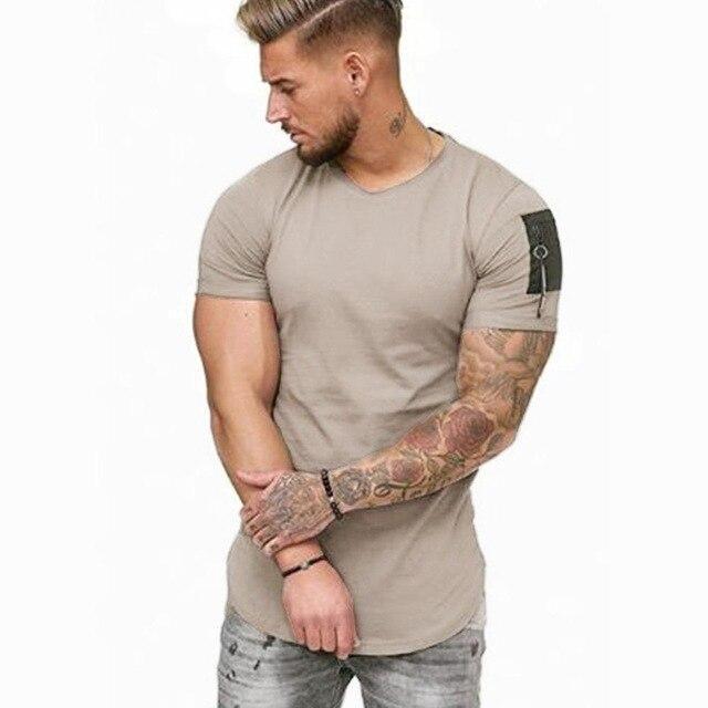 Rits Schouder Longline T-Shirt