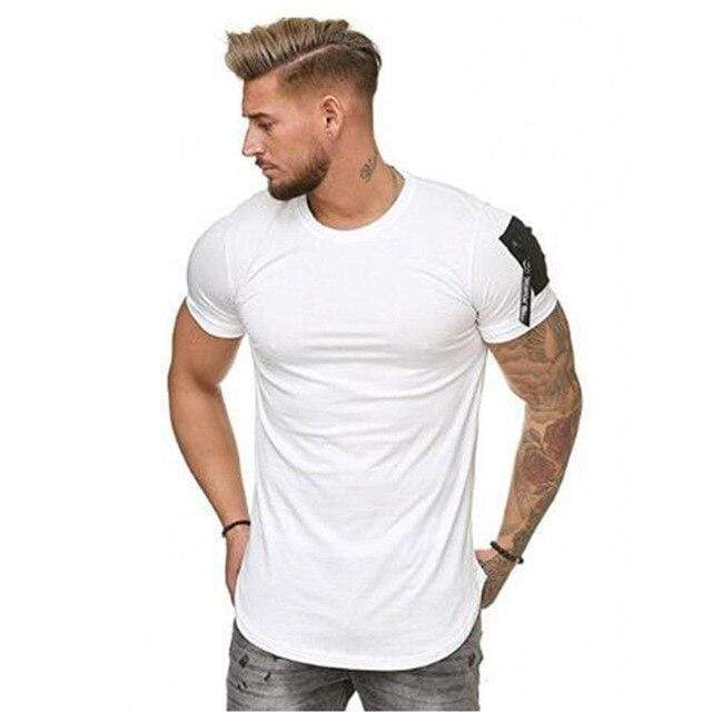 Rits Schouder Longline T-Shirt